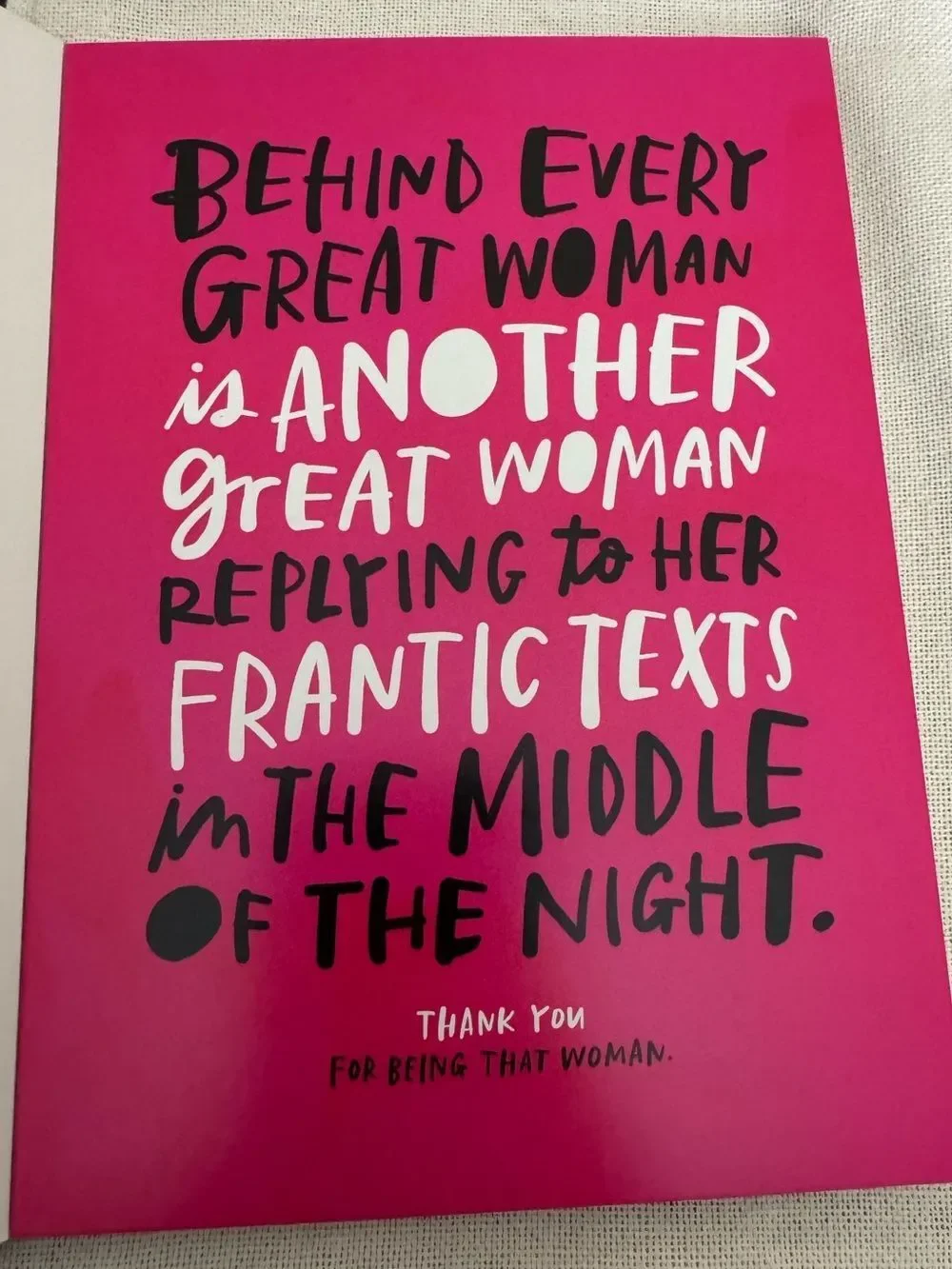Feminist Postcard Art “Behind Every Great Woman”